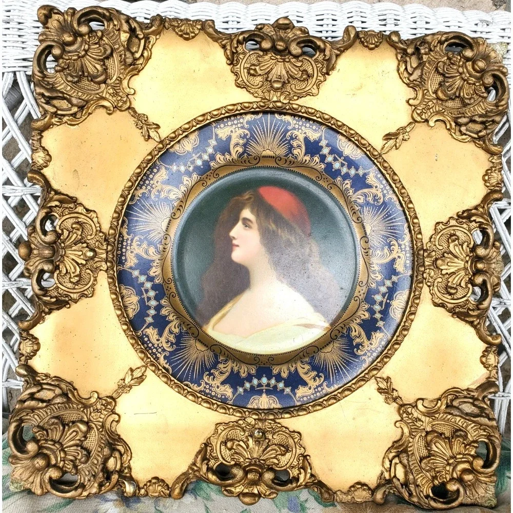 1905 Vienna Art Plate Beautifully Framed French France